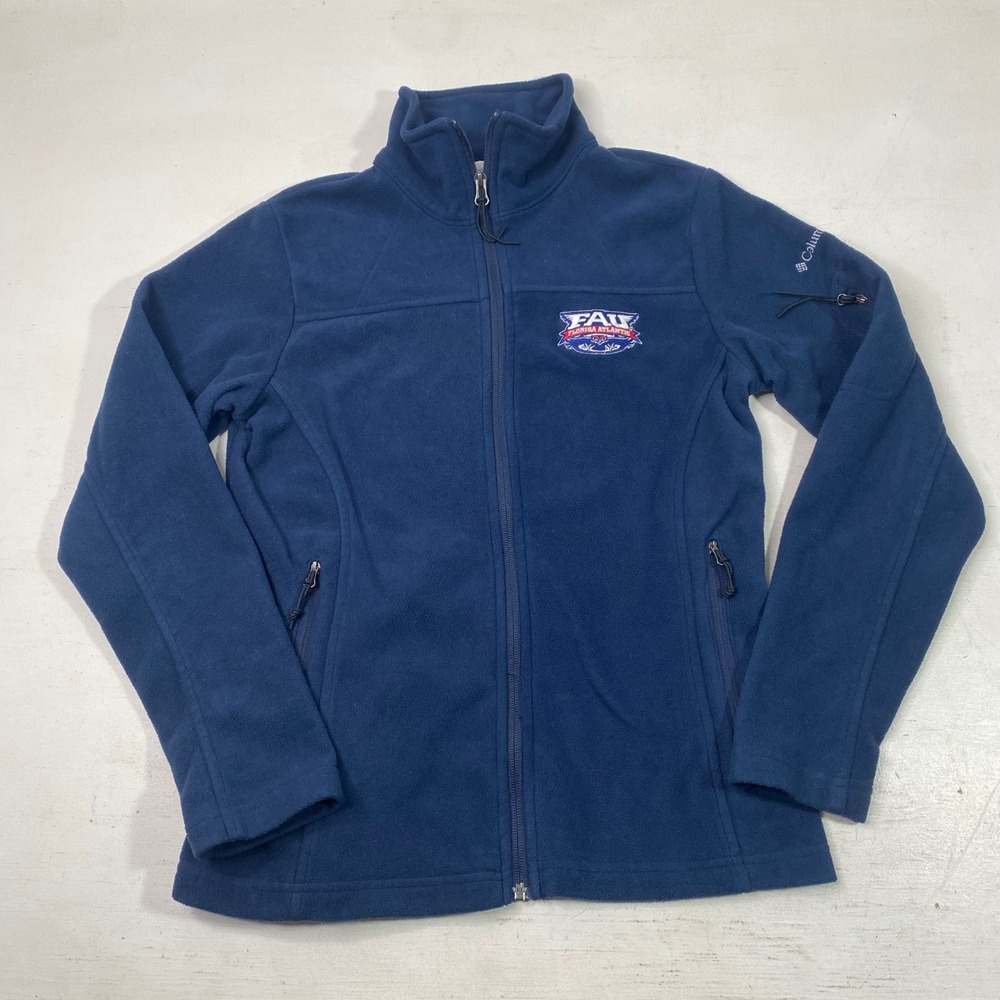 FAU Florida Atlantic University Fleece Columbia Jacket  Womens Small Navy Blue